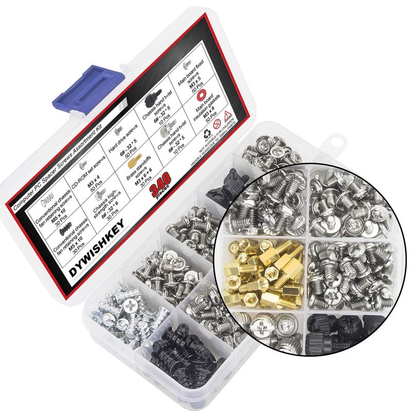 DYWISHKEY Computer Screws Standoffs Set Assortment Kit, 340 PCS - Image 2